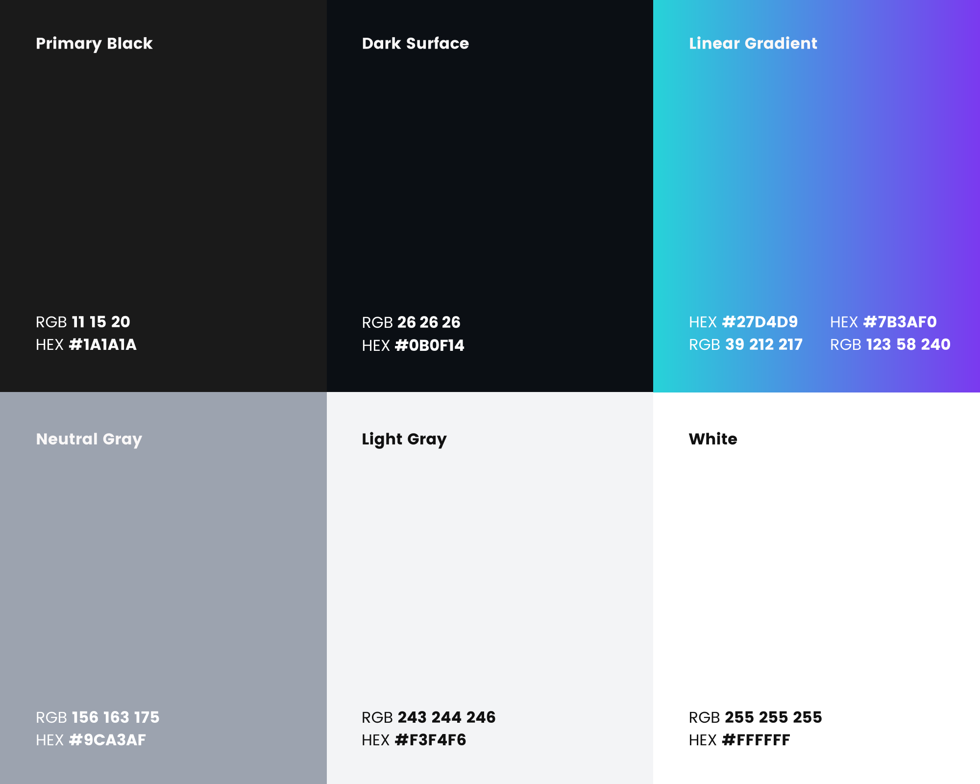 Textava colour system with cyan, violet and neutral tones